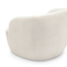 Cream Cuddle Swivel Boucle Armchair